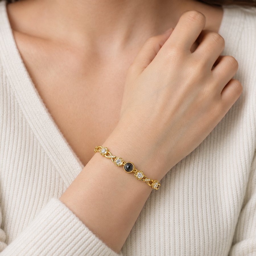 Personalised Blooming Memory Photo Projection Bracelet