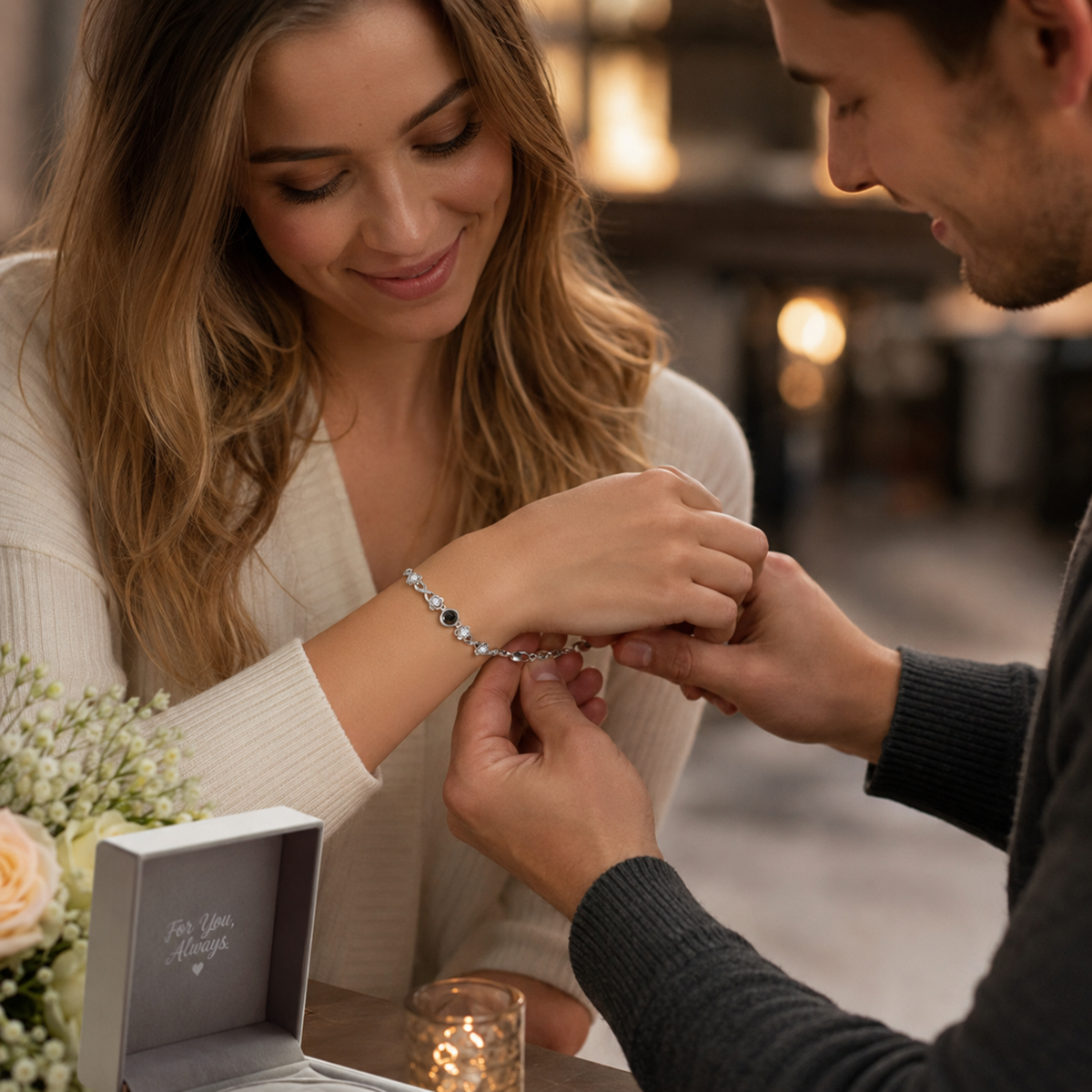Personalised Blooming Memory Photo Projection Bracelet