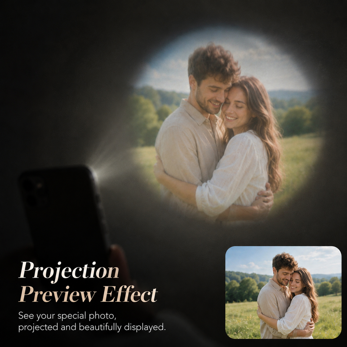 Personalised Heart & Pearl Photo Projection Bracelet