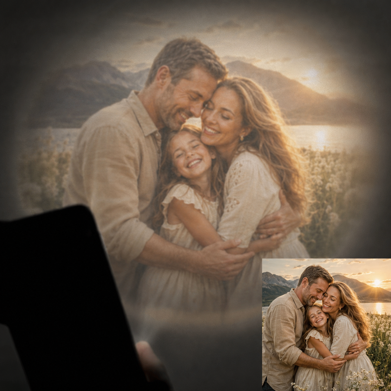 Personalised Tree of Life Photo Projection Necklace – Custom Family Gift