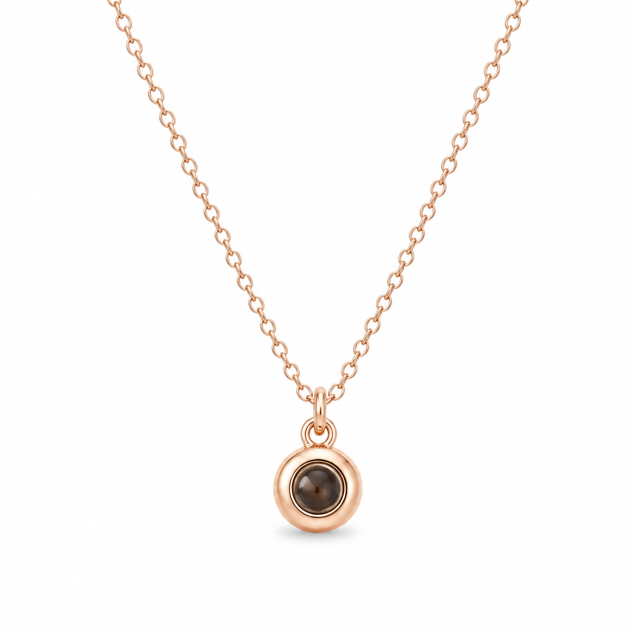 Personalised Classic Circle Photo Projection Necklace