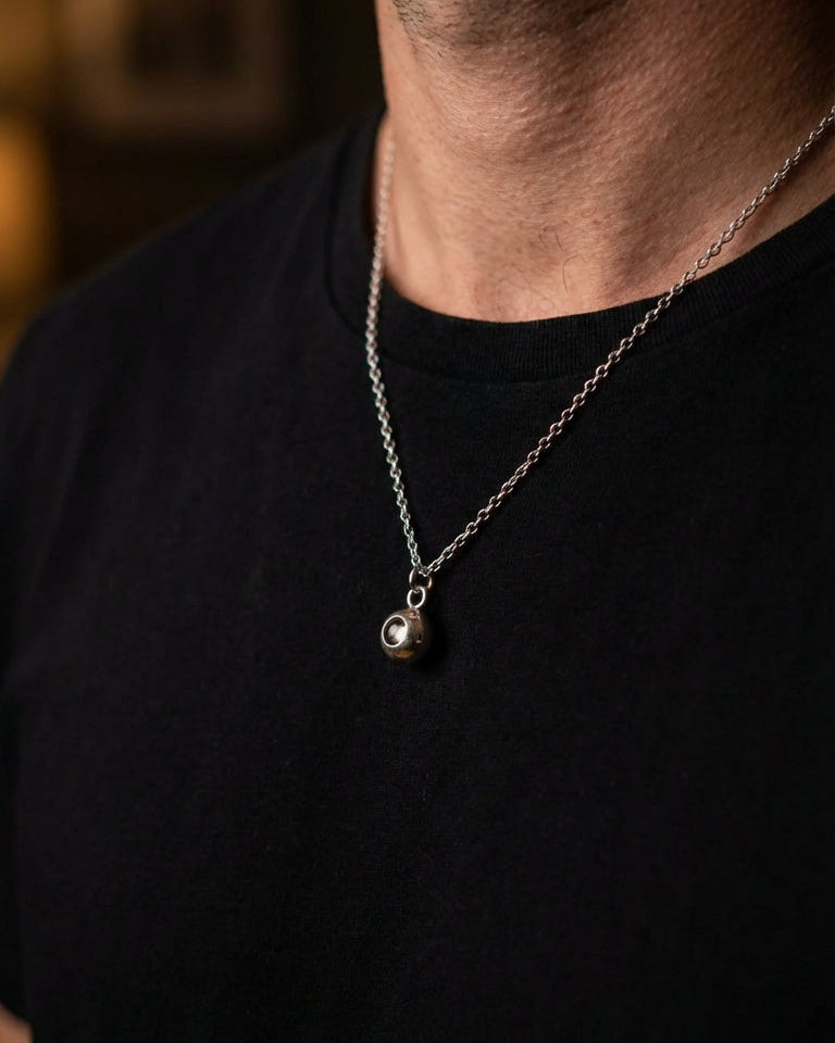 Personalised Classic Circle Photo Projection Necklace