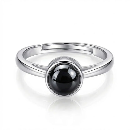 PhilU - Personalised Elegant Couple Photo Projection Ring - Premium E-Coating Cooper / Silver