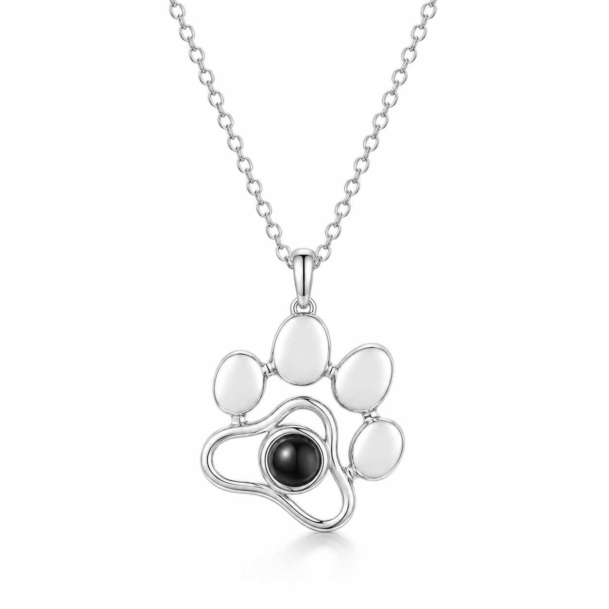 Personalised Pet Photo Projection Necklace – Custom Paw Keepsake