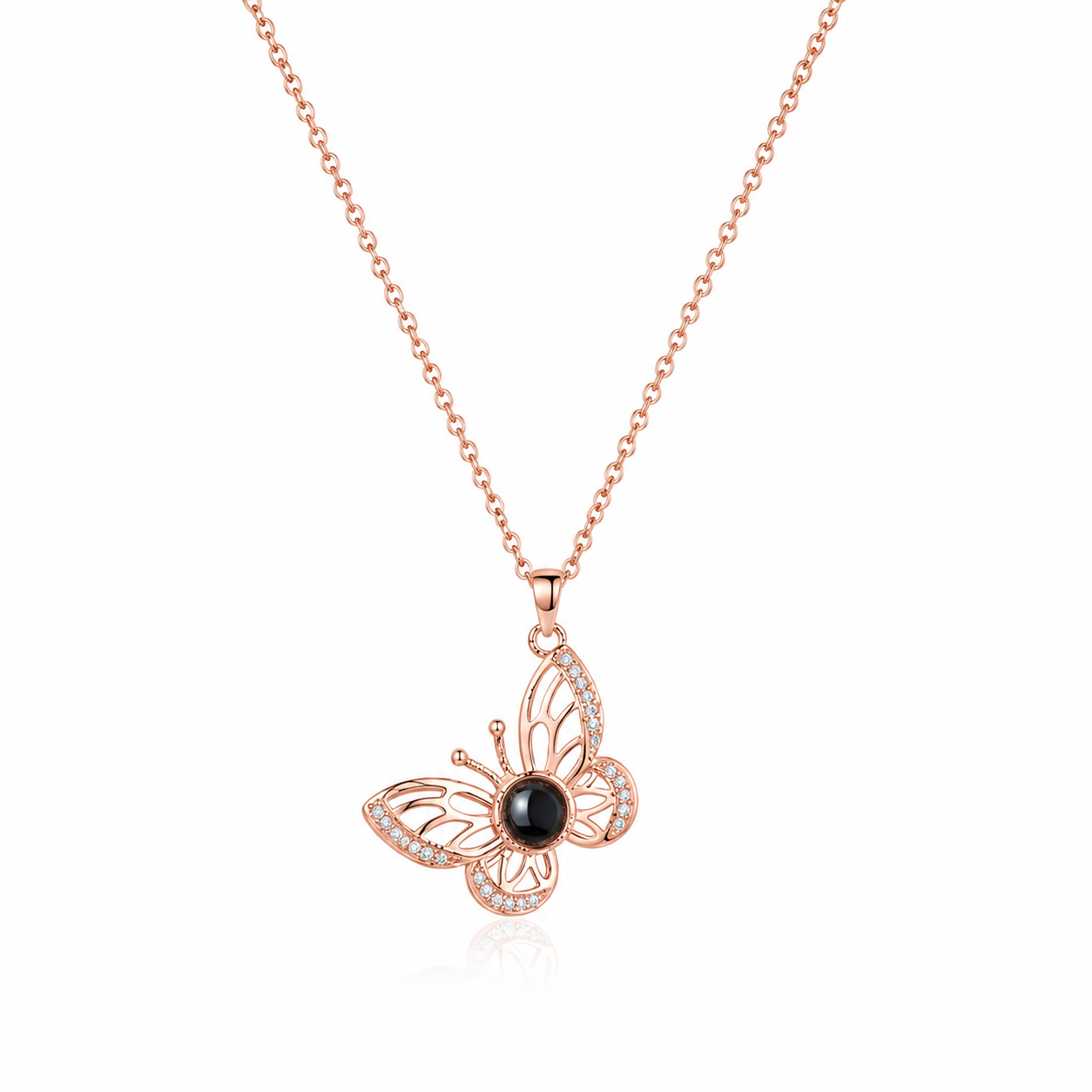 Personalised Lumina Butterfly Photo Projection Necklace