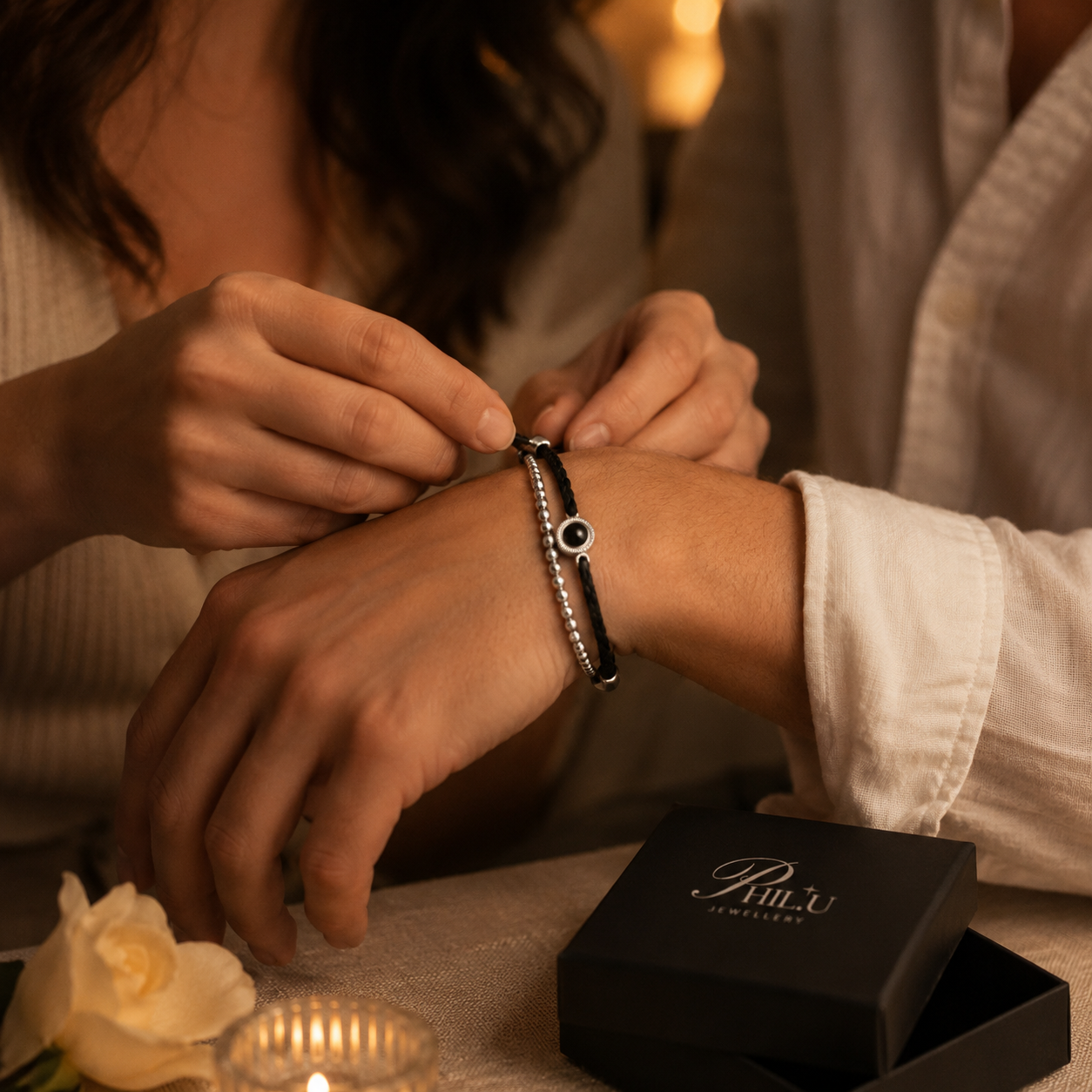 Personalised Trio Layered Photo Projection Bracelet