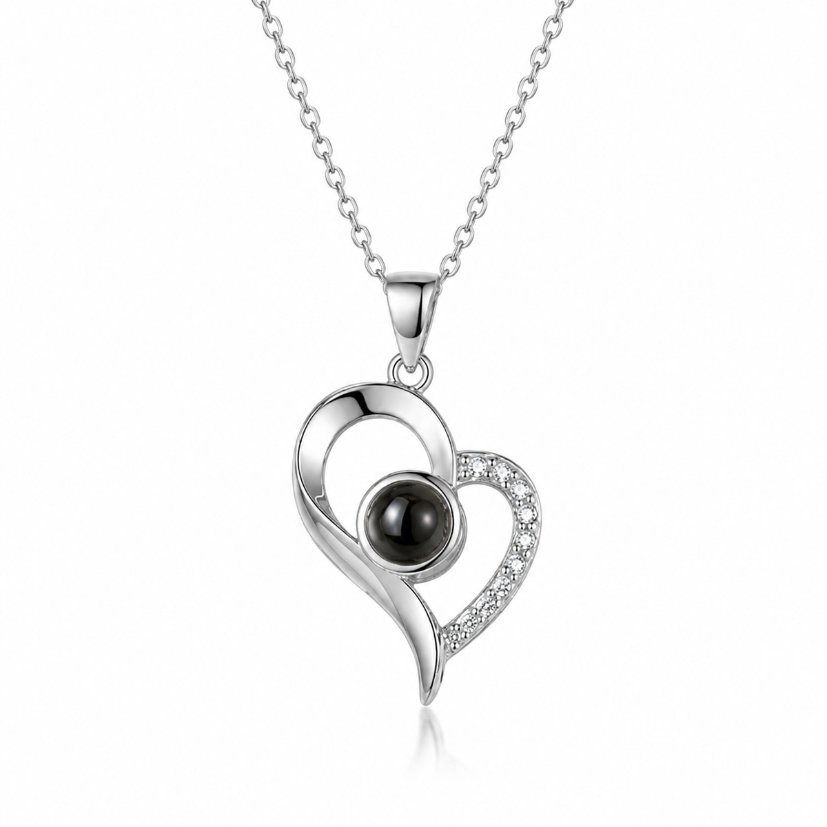 Personalised Photo Projection Heart Necklace – Custom Picture Gift for Her