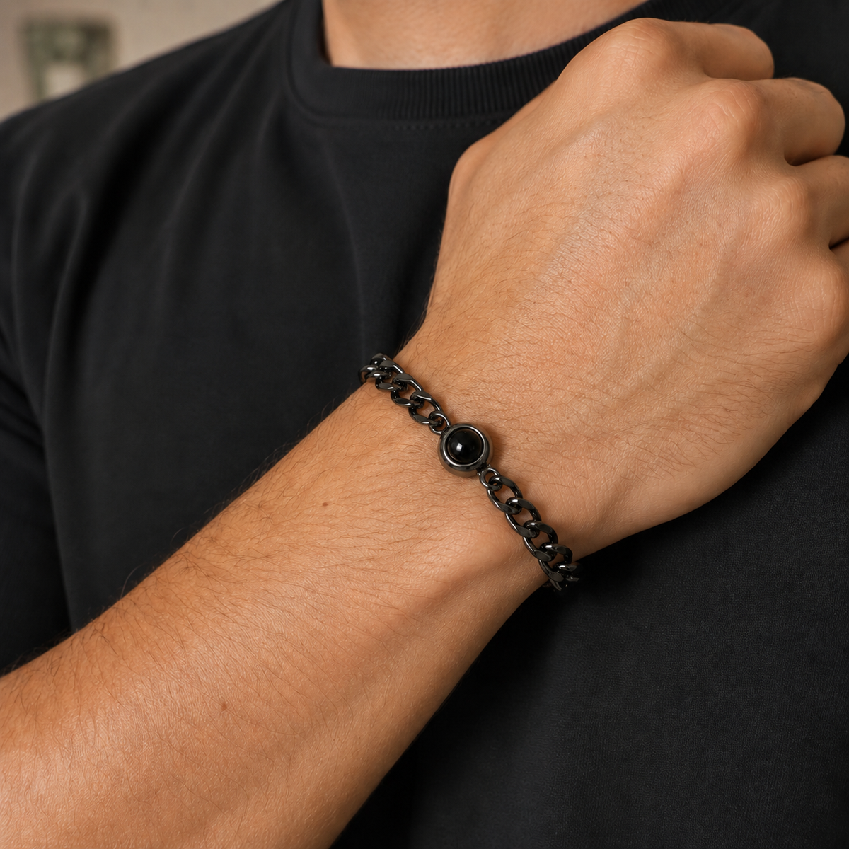 Personalised Classic Memory Chain Photo Projection Bracelet
