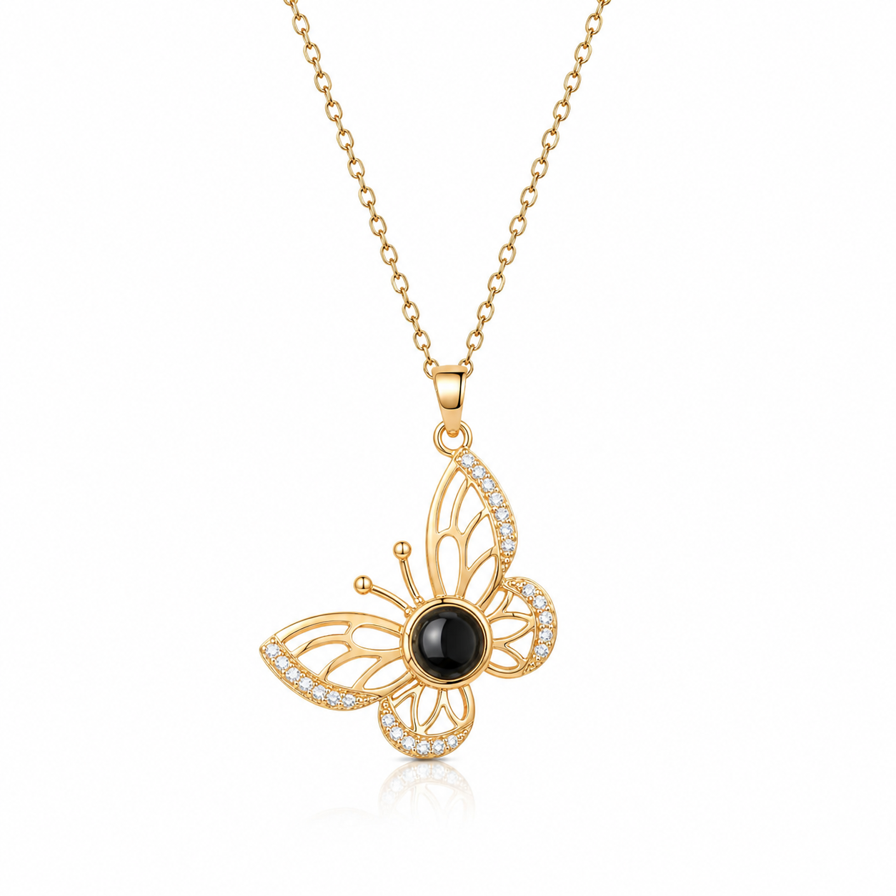Personalised Lumina Butterfly Photo Projection Necklace