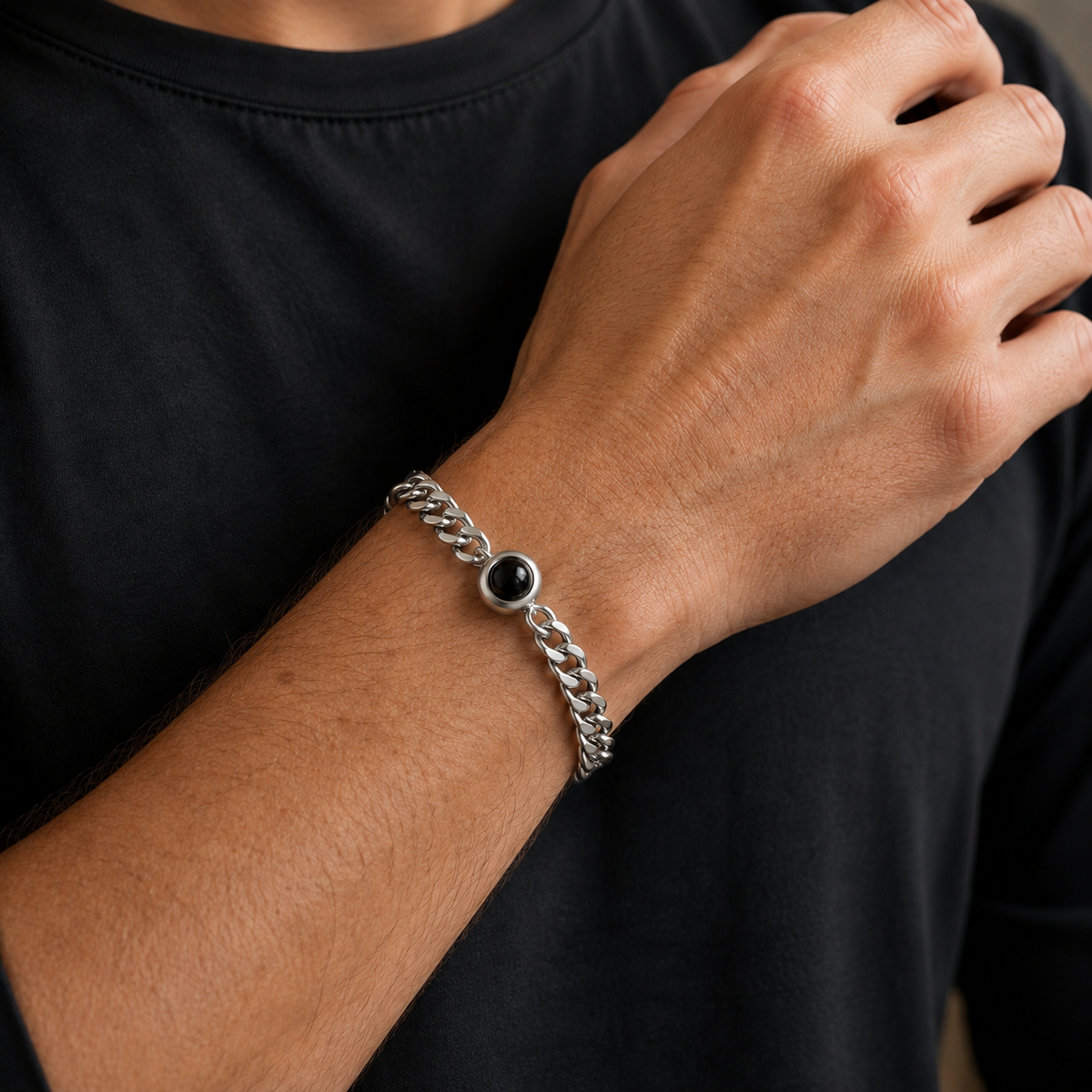 Personalised Classic Memory Chain Photo Projection Bracelet