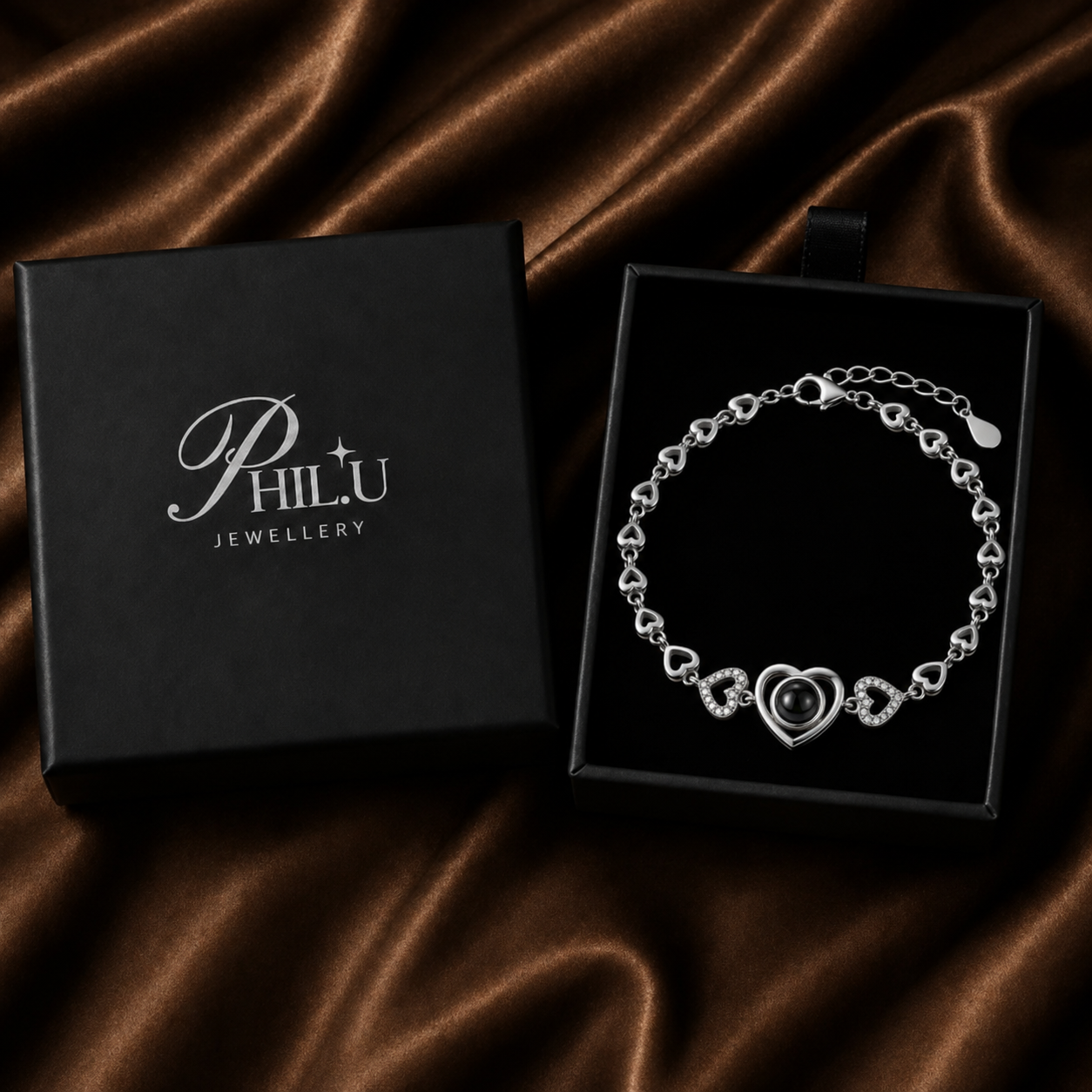 Personalised Magic Heart Photo Projection Bracelet