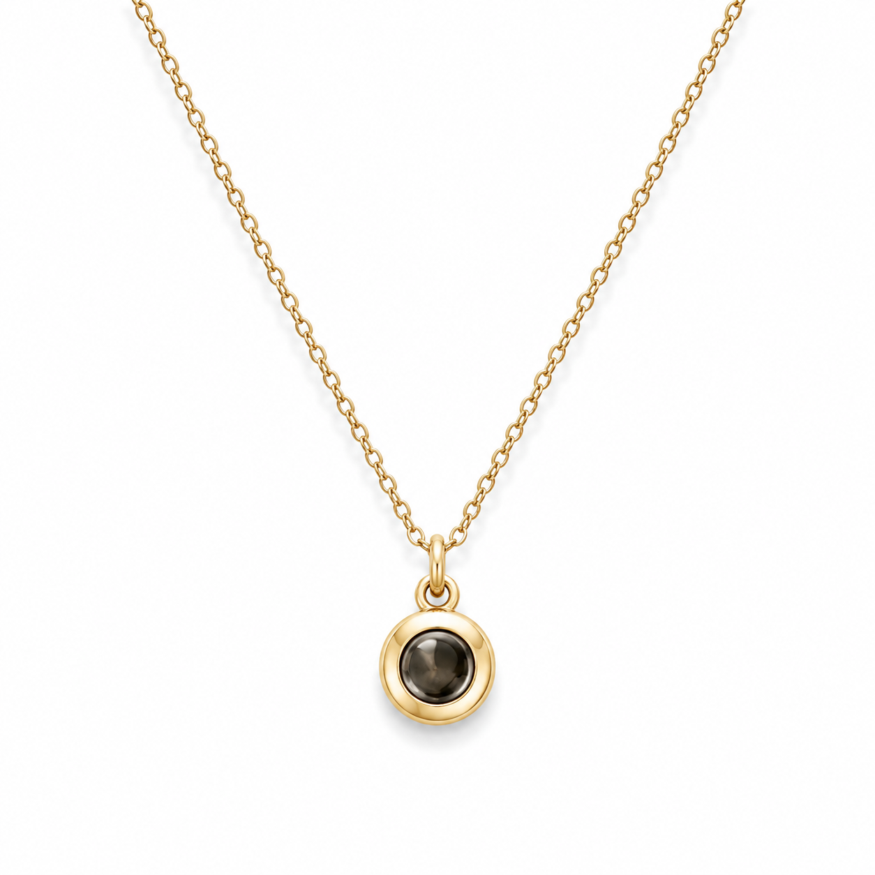 Personalised Classic Circle Photo Projection Necklace